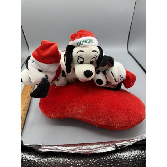 Disney 101 Dalmatians Christmas Stocking Plush Puppies Domino Lucky Jolly - Picture 6 of 6
